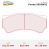 Set pastillas CL Brakes 5055W51T16 eje delantero para Mitsubishi Lancer EVO 7-8-9
