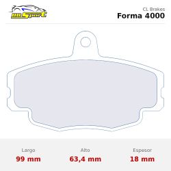 Set pastillas CL Brakes 4000 eje delantero para Peugeot 309 y Alpine GTA