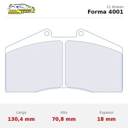 Set pastillas CL Brakes 4001 eje delantero y trasero para Porsche 911 964/911 993/944/968