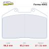 Set pastillas CL Brakes 4002T21 eje delantero y trasero para Porsche 911 964/911 993/944…, Ferrari 288/348/F355 y Lola T70