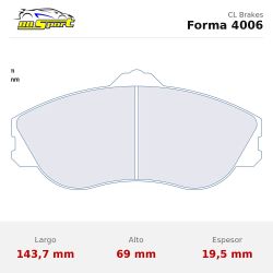 Set pastillas CL Brakes 4006 eje delantero para Audi 80