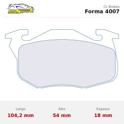 Set pastillas CL Brakes 4007 eje delantero y trasero para Peugeot 106/205, Citroën AX y Hommell Berlinette