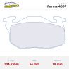 Set pastillas CL Brakes 4007 eje delantero y trasero para Peugeot 106/205, Citroën AX y Hommell Berlinette