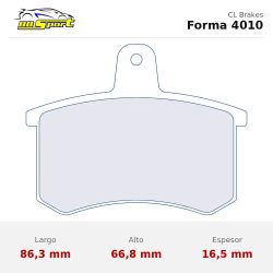 Set pastillas CL Brakes 4010 eje trasero para Volkswagen Golf 2 y Audi 80