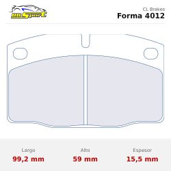 Set pastillas CL Brakes 4012 eje delantero para Lotus Elan y Vauxhall Nova