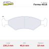 Set pastillas CL Brakes 4016 eje delantero y trasero para Ferrari 308/328, Ford Escort/Fiesta y Tvr Chimaera/Griffith