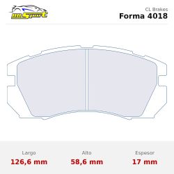 Set pastillas CL Brakes 4018 eje delantero para Subaru Impreza