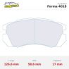 Set pastillas CL Brakes 4018 eje delantero para Subaru Impreza