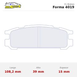 Set pastillas CL Brakes 4019 eje trasero para Subaru Impreza