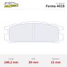 Set pastillas CL Brakes 4019 eje trasero para Subaru Impreza