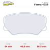 Set pastillas CL Brakes 4020 eje delantero para Citroën Saxo/ZX y Peugeot 306/405