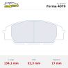 Set pastillas CL Brakes 4070 eje delantero para Honda Civic Type R EP3/Civic Type R FN2/S2000