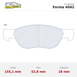 Set pastillas CL Brakes 4042 eje delantero para Fiat Barchetta/Punto