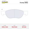 Set pastillas CL Brakes 4042 eje delantero para Fiat Barchetta/Punto