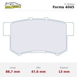 Set pastillas CL Brakes 4045 eje trasero para Honda Civic MK6 EK-EM/Civic Type R EP3/Integra DC2… y Suzuki Swift ZC31S MK4