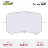 Set pastillas CL Brakes 4045 eje trasero para Honda Civic MK6 EK-EM/Civic Type R EP3/Integra DC2… y Suzuki Swift ZC31S MK4