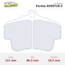 Set pastillas CL Brakes 4050T18.5 eje delantero y trasero para Porsche 911 996 GT2/GT3/911 997/Boxster/Cayman 987
