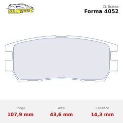 Set pastillas CL Brakes 4052 eje trasero para Mitsubishi Lancer EVO 4-5-6/Pajero