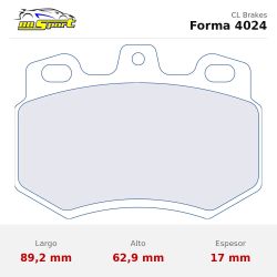 Set pastillas CL Brakes 4024 eje delantero para Citroën AX