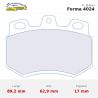 Set pastillas CL Brakes 4024 eje delantero para Citroën AX