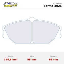 Set pastillas CL Brakes 4026 eje delantero para Renault Megane I, Alpine A610, Citroën C2 y Peugeot 306