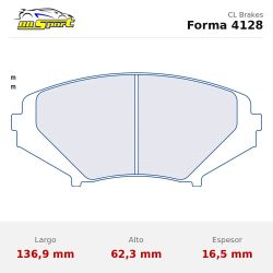 Set pastillas CL Brakes 4128 eje delantero para Mazda RX-8 SE3P