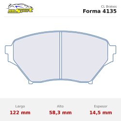 Set pastillas CL Brakes 4135 eje delantero para Mazda MX-5 NB