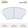 Set pastillas CL Brakes 4135 eje delantero para Mazda MX-5 NB