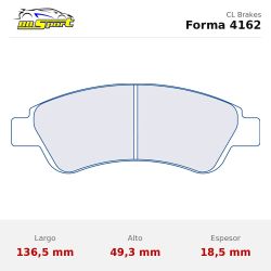 Set pastillas CL Brakes 4162 eje delantero para Citroën C2/DS3 y Peugeot 206/208