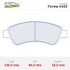 Set pastillas CL Brakes 4162 eje delantero para Citroën C2/DS3 y Peugeot 206/208