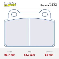 Set pastillas CL Brakes 4164 eje trasero para Mitsubishi Lancer EVO 10