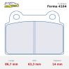 Set pastillas CL Brakes 4164 eje trasero para Mitsubishi Lancer EVO 10