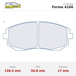 Set pastillas CL Brakes 4166 eje delantero para Subaru Impreza