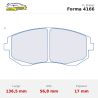 Set pastillas CL Brakes 4166 eje delantero para Subaru Impreza