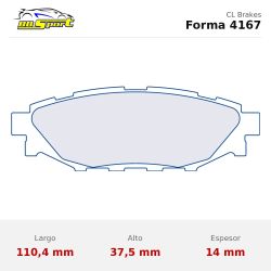 Set pastillas CL Brakes 4167 eje trasero para Subaru BRZ MK1 y Toyota GT 86 MK1