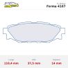 Set pastillas CL Brakes 4167 eje trasero para Subaru BRZ MK1 y Toyota GT 86 MK1