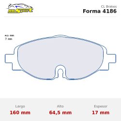CL Brakes 4186RC5 – forma 4186, medidas
