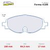 CL Brakes 4186RC5 – forma 4186, medidas