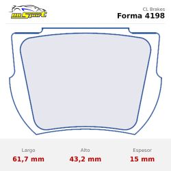 Set pastillas CL Brakes 4198 eje delantero y trasero para Lotus Elan y Turner 950