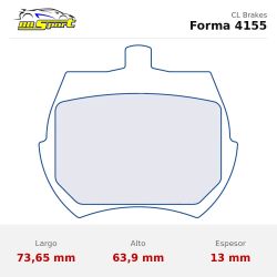 Set pastillas CL Brakes 4155 eje delantero para Mg Midget