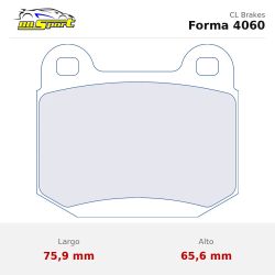 Set pastillas CL Brakes 4060 eje delantero y trasero para Ktm X-Bow, Alfa Romeo RZ y Lotus Esprit