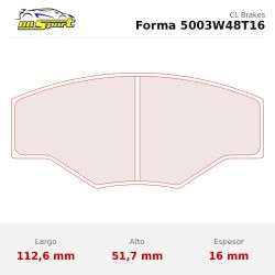 Set pastillas CL Brakes 5003W48T16 eje delantero para Citroën Saxo y Caterham Seven