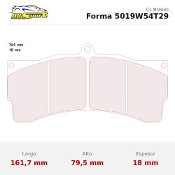 Set pastillas CL Brakes 5019W54T29 eje delantero para BMW Z4 E89 y McLaren MP4