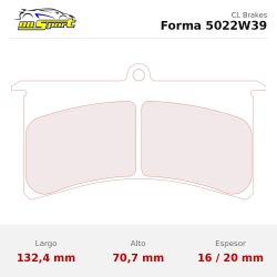 Set pastillas CL Brakes 5022W39T20 eje delantero para Opel Adam