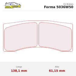 Set pastillas CL Brakes 5036W50T16 eje delantero y trasero para Hyundai i20 GB, Abarth 124 y Alpine A110
