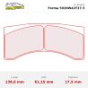 Set pastillas CL Brakes 5039W43T17.5 eje delantero y trasero para Peugeot 207