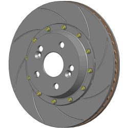 Set de 2 discos de freno AP Racing delanteros para Renault Mégane II RS 225 y R26 (2004-2009), 310 × 28 mm