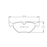Dibujo oficial de la pastilla Pagid Racing 1285 (123 × 44 mm, 16,80 mm de grosor)