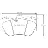Dibujo oficial de la pastilla Pagid Racing 4907 (176 × 110 mm, 16 mm de grosor)