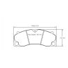 Dibujo oficial de la pastilla Pagid Racing 4908 (193,60 × 78 mm, 17,50 mm de grosor)